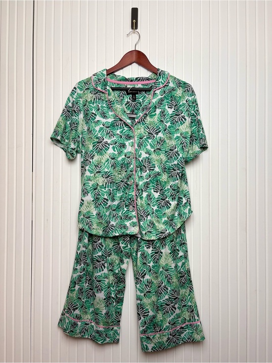 Room Service Other - Room Service Monstera Green Tropical Pajama Set M Loungewear Resort Vacation